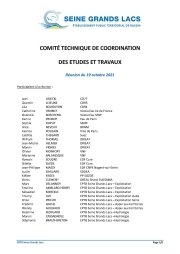 CO.TE.CO 19 octobre 2021 - Compte rendu - Seine Grands Lacs