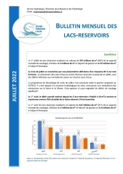Bulletin hydrologique mensuel - Juillet 2022 - Seine Grands Lacs