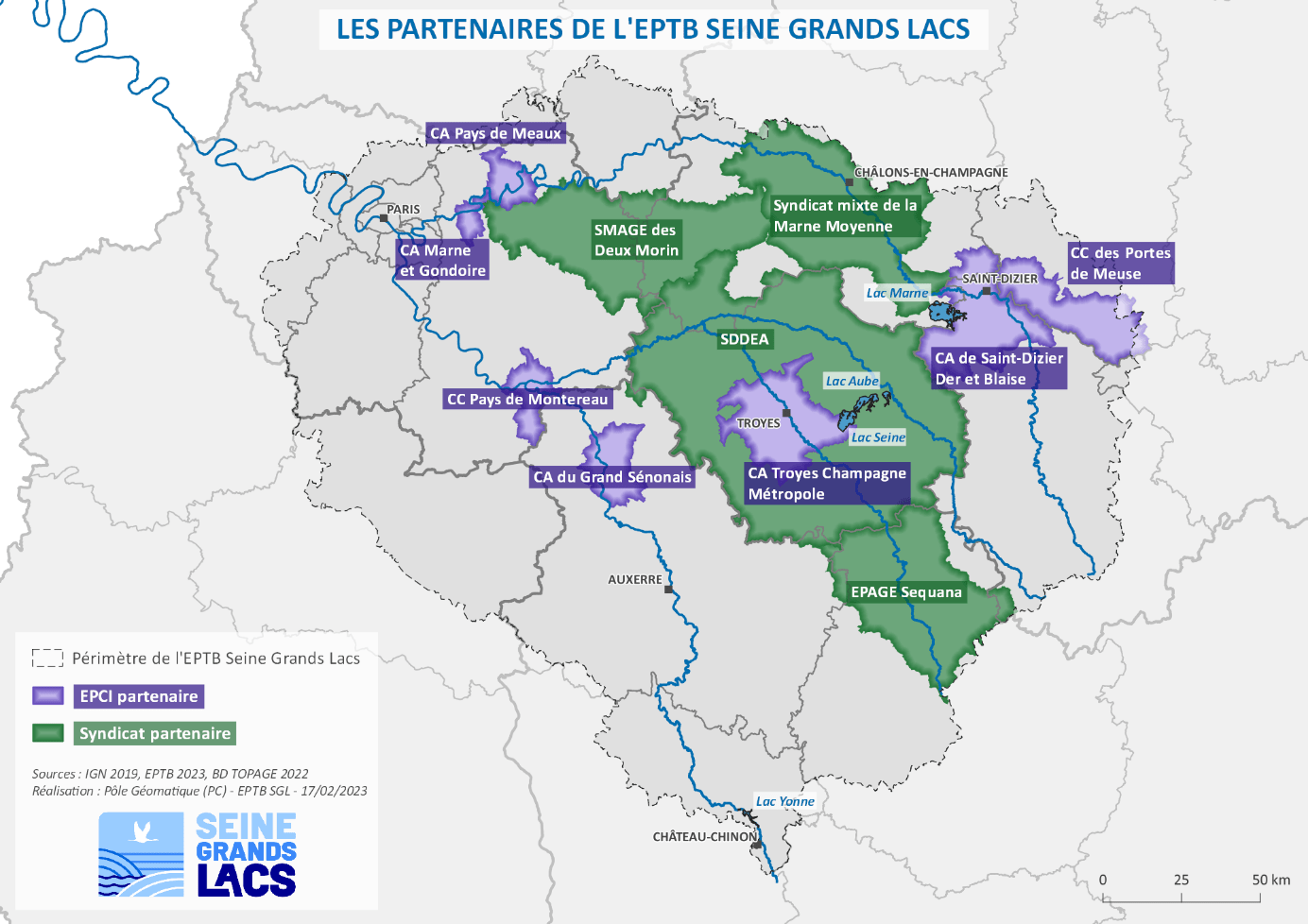 Cellule d'accompagnement de Seine Grands Lacs - Partenaires