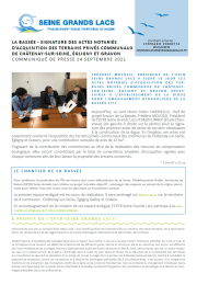 LA BASSÉE - SIGNATURE DES ACTES NOTARIÉS D’ACQUISITION DES TERRAINS PRIVÉS COMMUNAUX DE CHÂTENAY-SUR-SEINE, ÉGLIGNY ET GRAVON