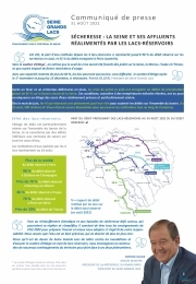 Seine Grands Lacs - SÉCHERESSE : LA SEINE ET SES AFFLUENTS RÉALIMENTÉS PAR LES LACS-RÉSERVOIRS - Communiqué de presse 02/09/22