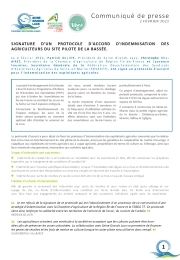 SIGNATURE D’UN PROTOCOLE D'ACCORD D'INDEMNISATION DES AGRICULTEURS DU SITE PILOTE DE LA BASSÉE