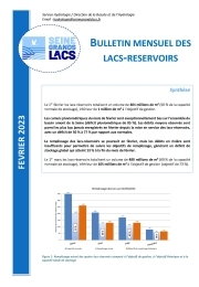 Bulletin hydrologique mensuel des lacs-réservoirs de Seine Grands Lacs - Février 2023