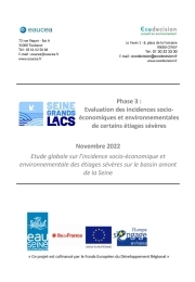 Étude globale sur l’incidence socio-économique et environnementale des étiages sévères sur le bassin amont de la Seine - Phase 3 : Evaluation des incidences socioéconomiques et environnementales de certains étiages sévères