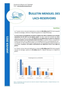 Bulletin hydrologique mensuel - Janiver 2021 - EPTB Seine Grans Lacs