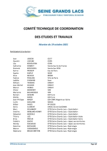 CO.TE.CO 19 octobre 2021 - Compte rendu - Seine Grands Lacs