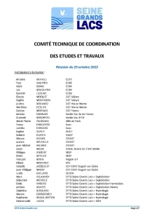 CO.TE.CO 25 octobre 2022 - Compte rendu - Seine Grands Lacs