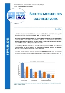 Bulletin hydrologique mensuel des lacs-réservoirs de Seine Grands Lacs - Février 2023