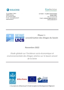Étude globale sur l’incidence socio-économique et environnementale des étiages sévères sur le bassin amont de la Seine - Phase 1 : caractérisation des étiages du bassin