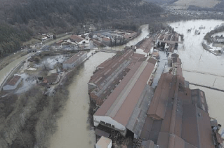 Crue de la Marne à Vecqueville en janvier 2018