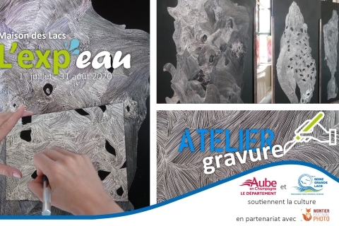 Ateliers de gravure sur Plexiglas proposés par l'artiste Lorène ROULEAU à la Maison des Lacs de Mesnil-Saint-Père