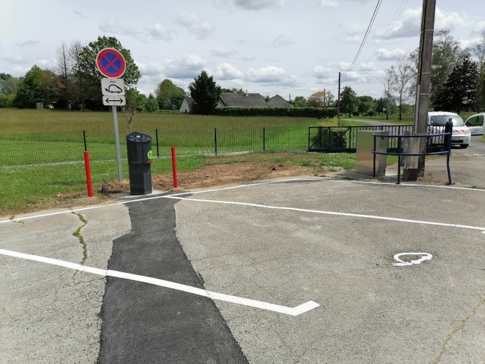 Déploiement des bornes de recharge pour véhicule électrique / Lieu d'appel de Giffaumont après les travaux