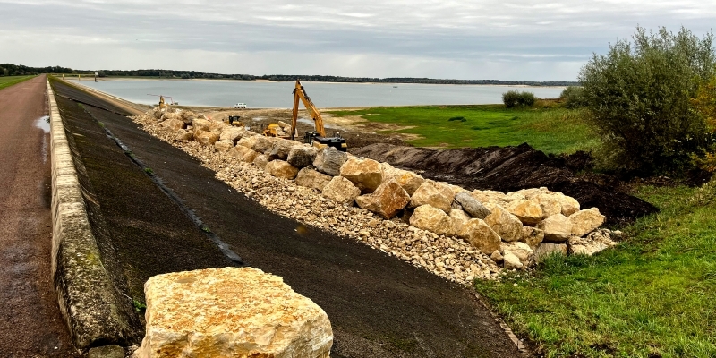 Travaux - Digue de La Morge - Septembre 2024